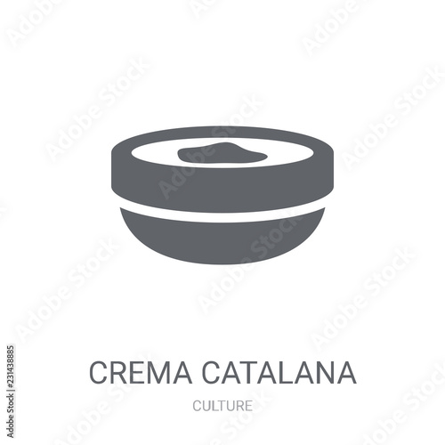 Crema Catalana icon. Trendy Crema Catalana logo concept on white background from Culture collection