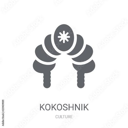 Kokoshnik icon. Trendy Kokoshnik logo concept on white background from Culture collection