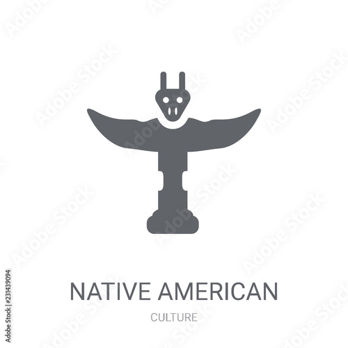 Native American Totem icon. Trendy Native American Totem logo concept on white background from Culture collection