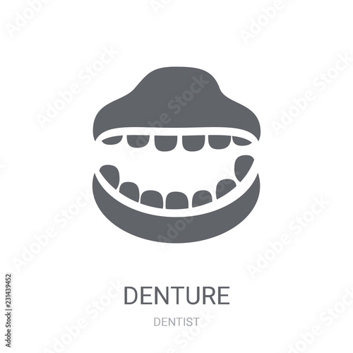 Denture icon. Trendy Denture logo concept on white background from Dentist collection