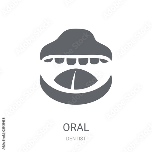 Oral icon. Trendy Oral logo concept on white background from Dentist collection