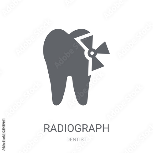Radiograph icon. Trendy Radiograph logo concept on white background from Dentist collection