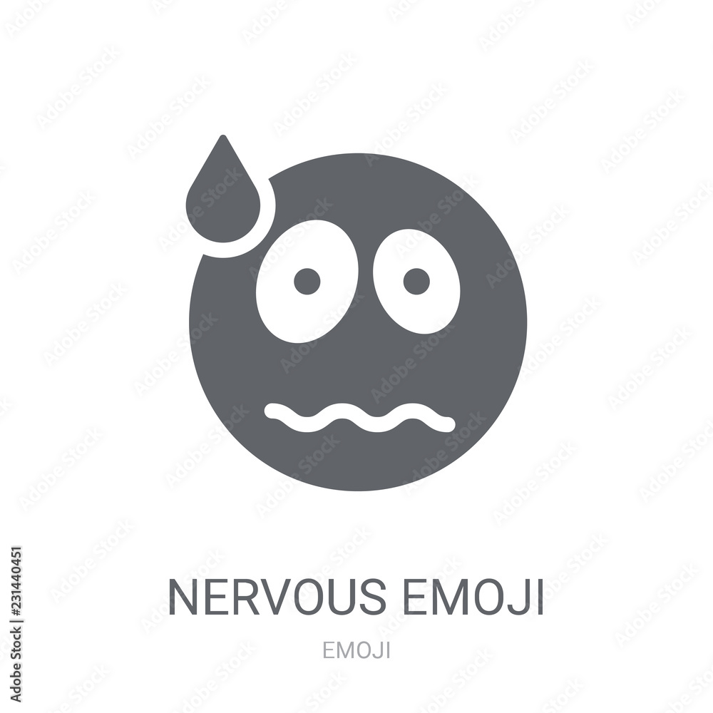 Nervous emoji icon. Trendy Nervous emoji logo concept on white