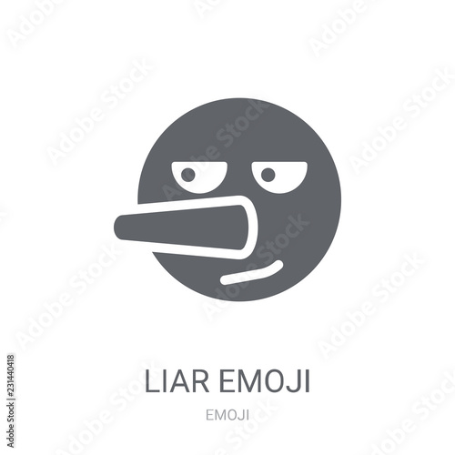 Liar emoji icon. Trendy Liar emoji logo concept on white background from Emoji collection