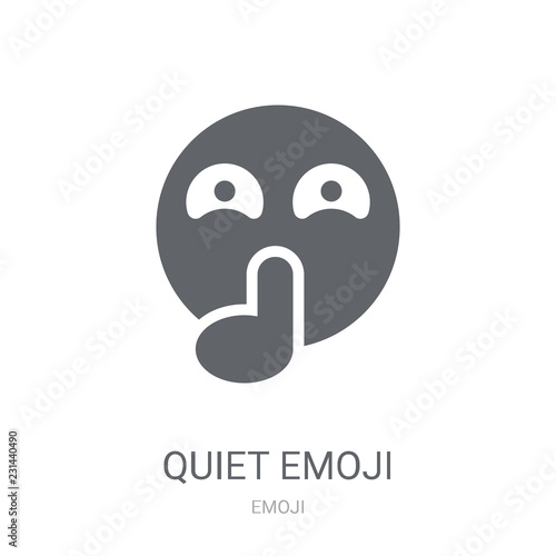 Quiet emoji icon. Trendy Quiet emoji logo concept on white background from Emoji collection