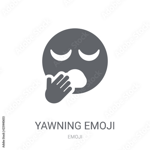 Yawning emoji icon. Trendy Yawning emoji logo concept on white background from Emoji collection