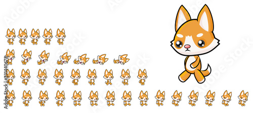 Animated Ginger Dog Game Character