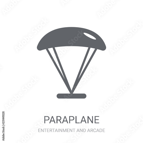 paraplane icon. Trendy paraplane logo concept on white background from Entertainment and Arcade collection