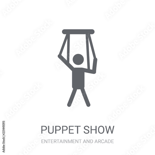 Puppet show icon. Trendy Puppet show logo concept on white background from Entertainment and Arcade collection