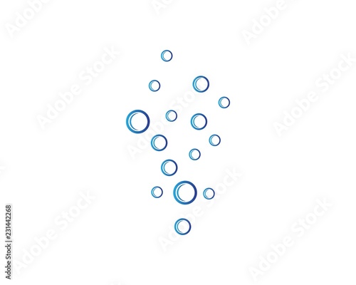 Bubbles water vector icon