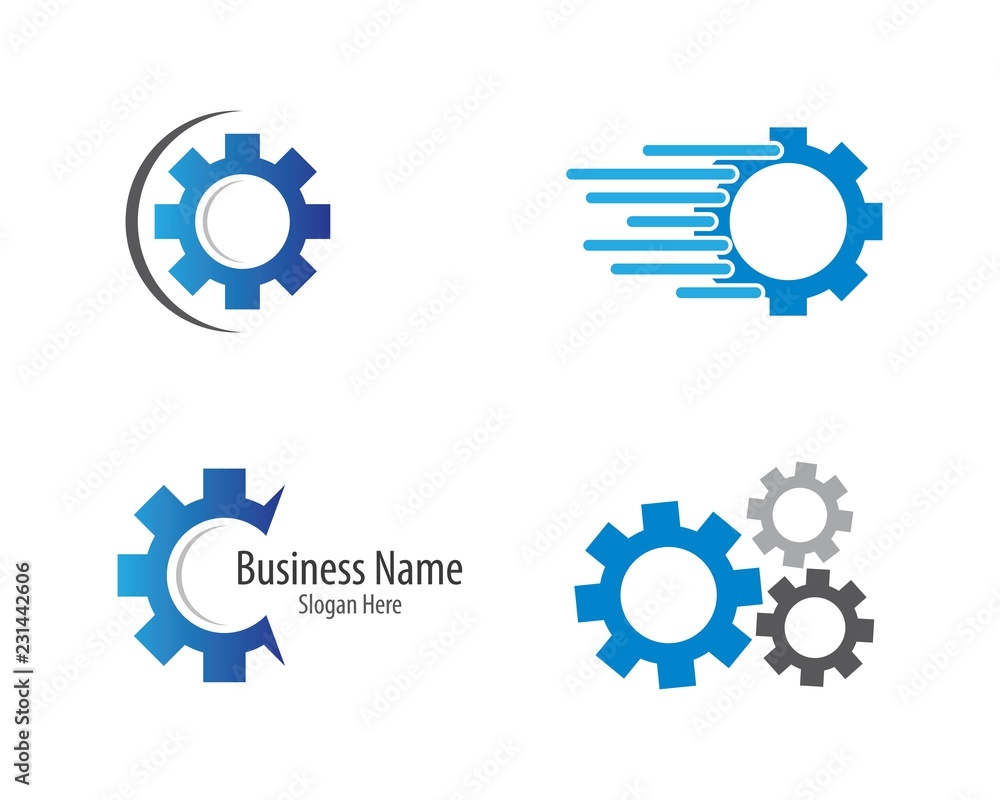 Gear machinery logo icon Gear machinery logo icon