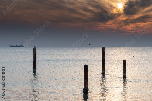 Shiny Sunset Seascape