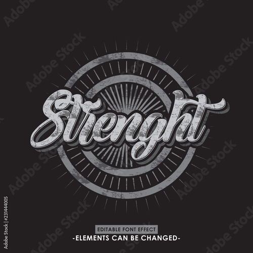 Text effect with grunge texture inside