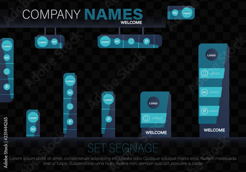 Set signage. Vector