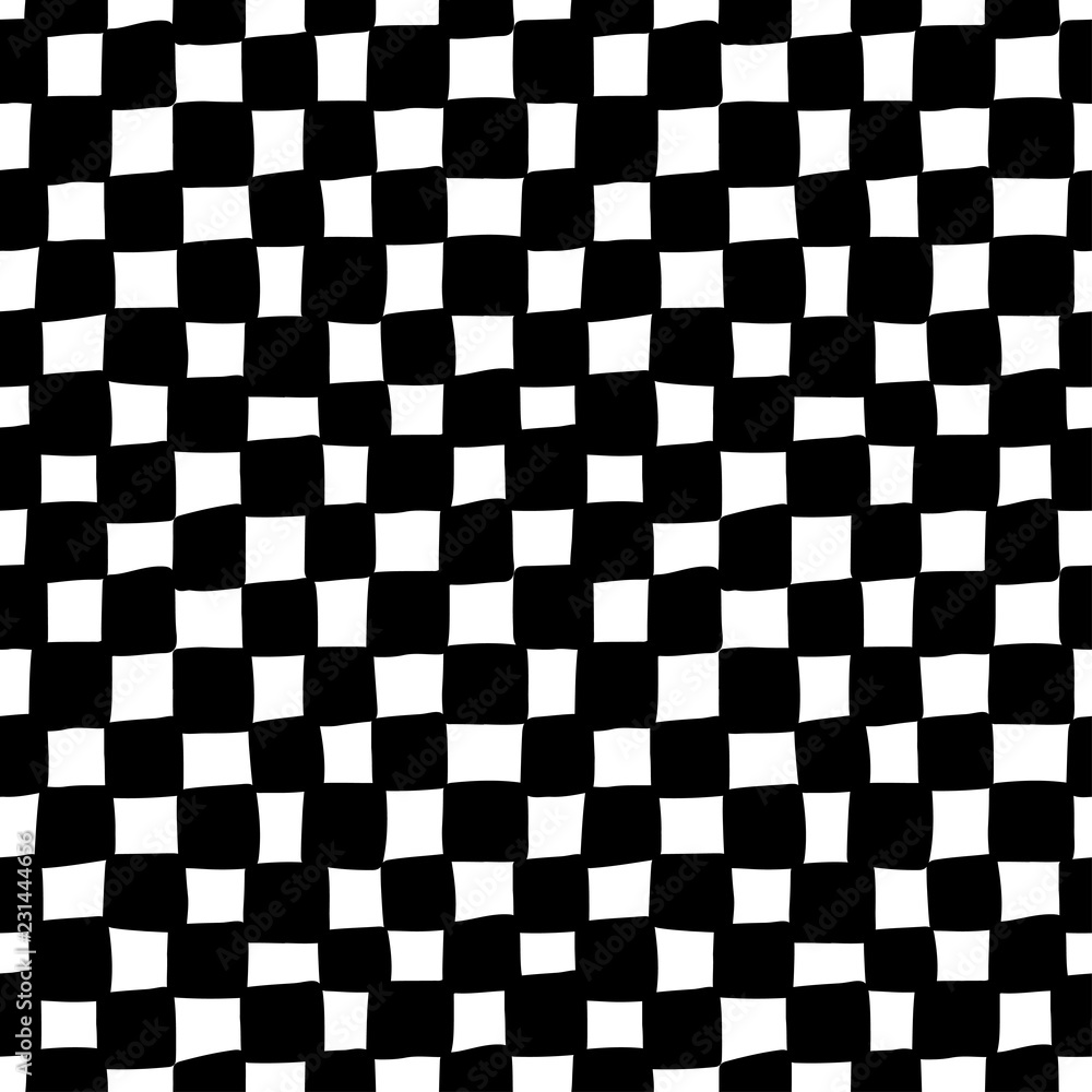 Fototapeta premium Sztuka bez szwu abstrakcyjny wzór. Tekstura z ręcznie malowanymi przecinającymi się pociągnięciami pędzla do druku. Nowoczesna grafika.