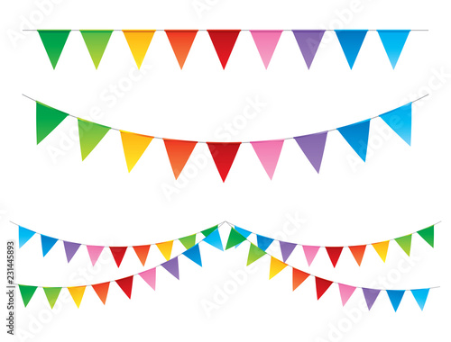 Party Background with Flags, Vector