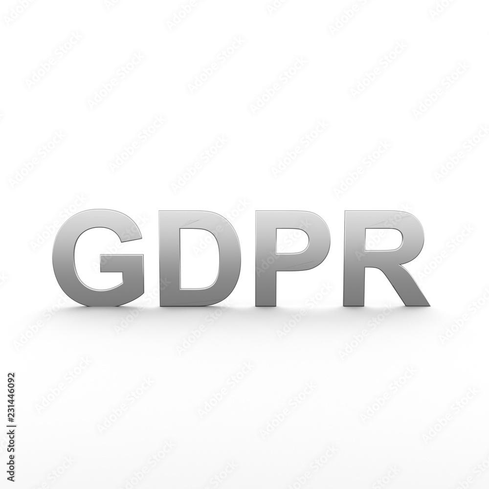 GDPRの3Dのイラスト