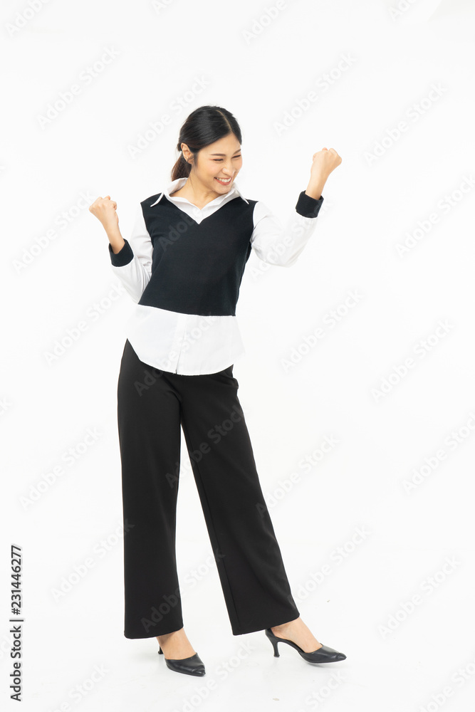Business asian woman isolated on white. Young beautiful arab woman over isolated background happy face smiling Positive person. Business asian woman isolated on white. Young beautiful arab woman over isolated background happy face smiling Positive person.