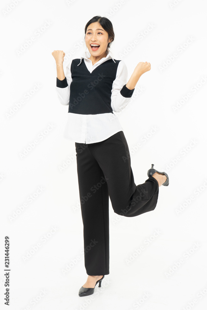 Business asian woman isolated on white. Young beautiful arab woman over isolated background happy face smiling Positive person. Business asian woman isolated on white. Young beautiful arab woman over isolated background happy face smiling Positive person.