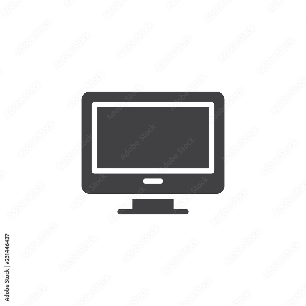 LED Television vector icon. filled flat sign for mobile concept and web design. Computer monitor simple solid icon. Symbol, logo illustration. Pixel perfect vector graphics LED Television vector icon. filled flat sign for mobile concept and web design. Computer monitor simple solid icon. Symbol, logo illustration. Pixel perfect vector graphics
