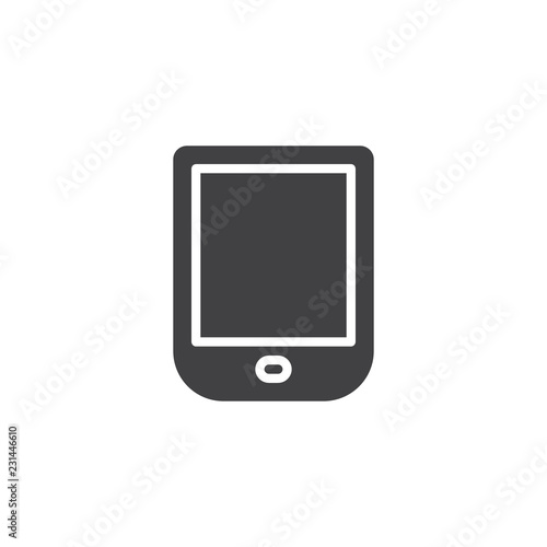 Ebook reader vector icon. filled flat sign for mobile concept and web design. ebook device simple solid icon. Symbol, logo illustration. Pixel perfect vector graphics