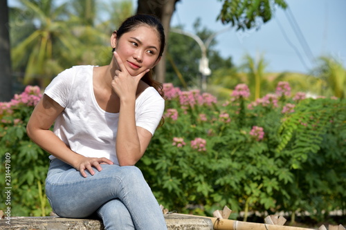 Attractive Minority Woman Deciding