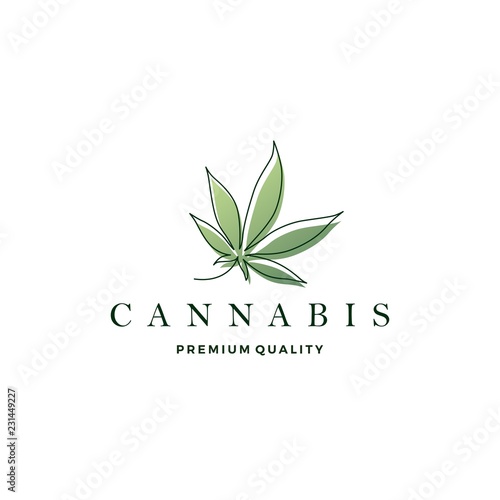 cannabis leaf logo vector icon
