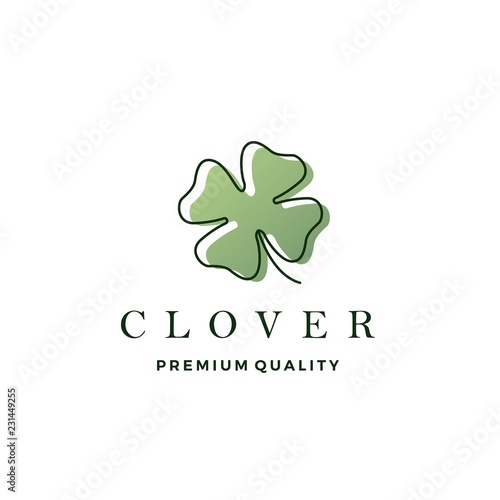 clover leaf logo vector icon illustration
