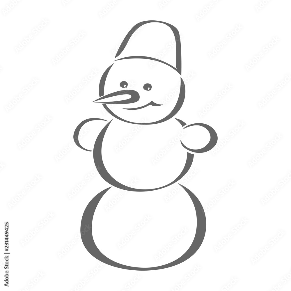 Snowman. Vector icon. Snowman. Vector icon.