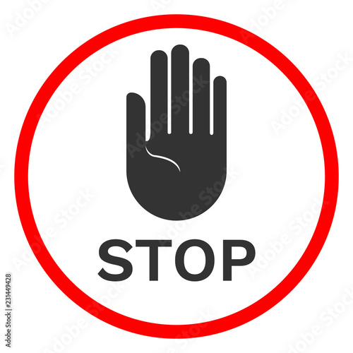 STOP sign. Vector.
