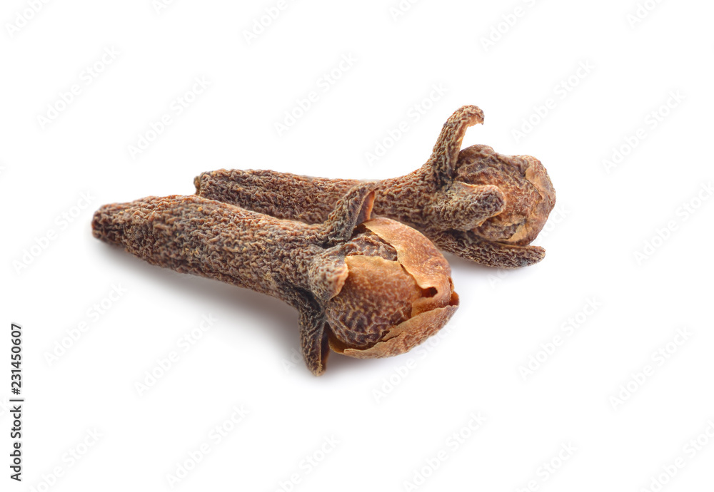 Some Dried cloves isolated on white background Some Dried cloves isolated on white background