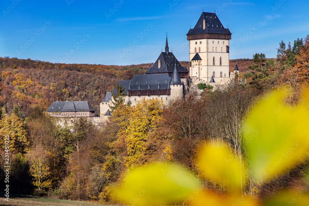 gothic royal castle Karlstejn near Prague, Central Bohemia, Czech republic