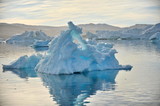 Icebergs near the coast of Greenland.