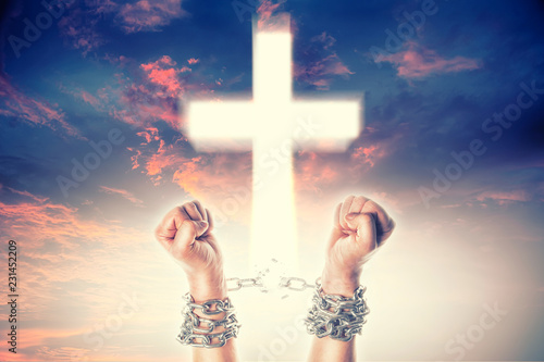 Wallpaper Mural Two hands in chains Torontodigital.ca