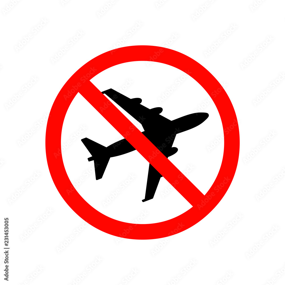 Obraz premium no flying on white background,prohibit sign vector