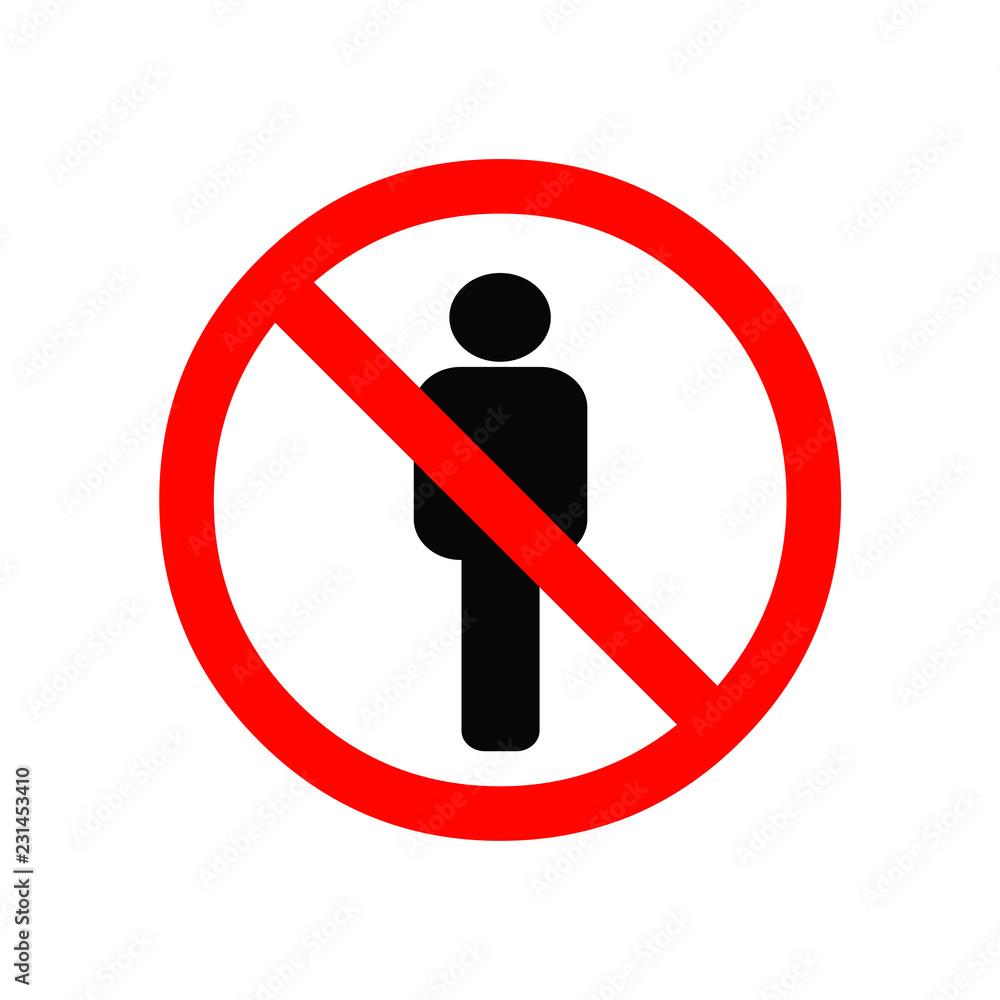 Prohibition no pedestrians sign Prohibition no pedestrians sign
