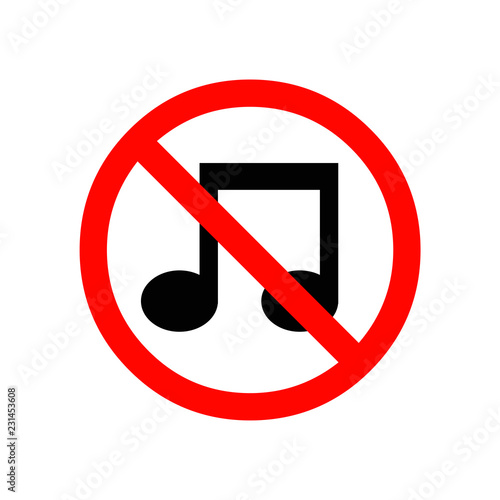 No music sign