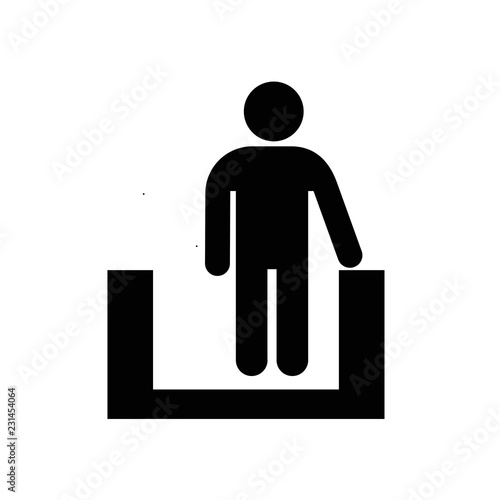 No sitting. Do not sit on surface, prohibition sign, vector illustration.