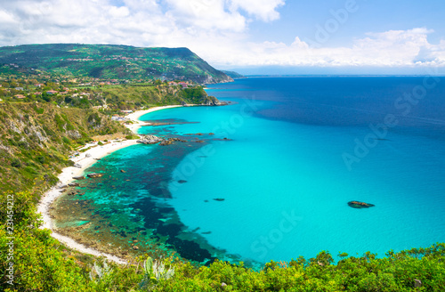 Cape Capo Vaticano aerial panoramic view, Calabria, Southern Italy