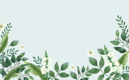 Invitation card with a green theme