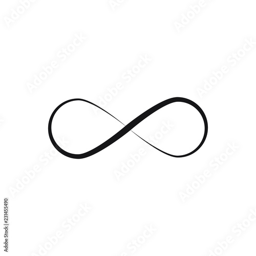 Infinity sign vector icon.