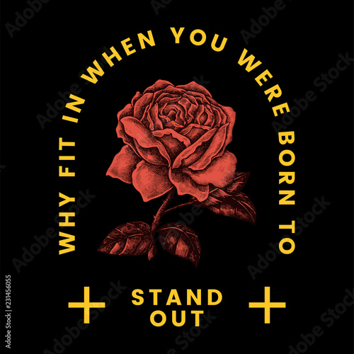 Stand out rose logo design vector
