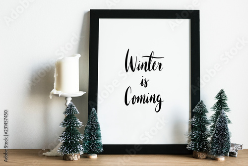 Fotografie Winter season typography design mockup