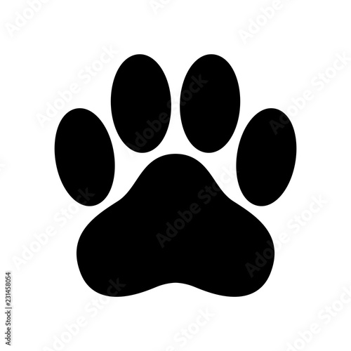 dog paw vector icon logo footprint cat bear cartoon illustration clip art french bulldog