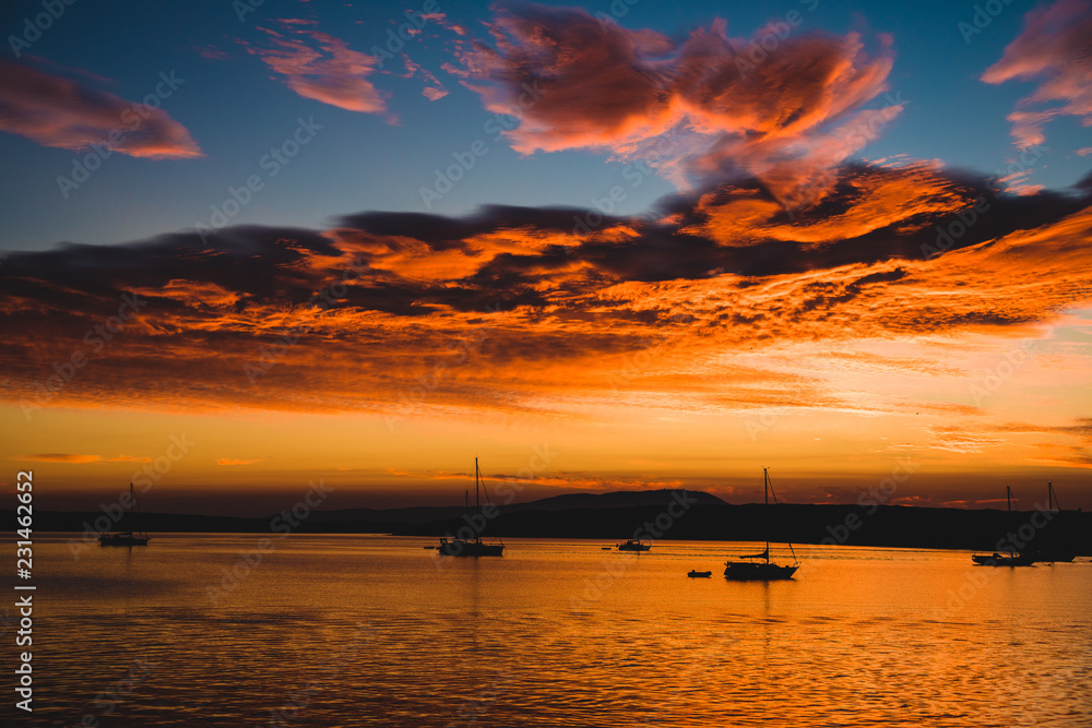 Great sunset in Baltimore Harbour - Co Cork - Ireland - Irlande Great sunset in Baltimore Harbour - Co Cork - Ireland - Irlande