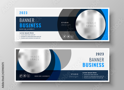 abstract circle business banners modern template
