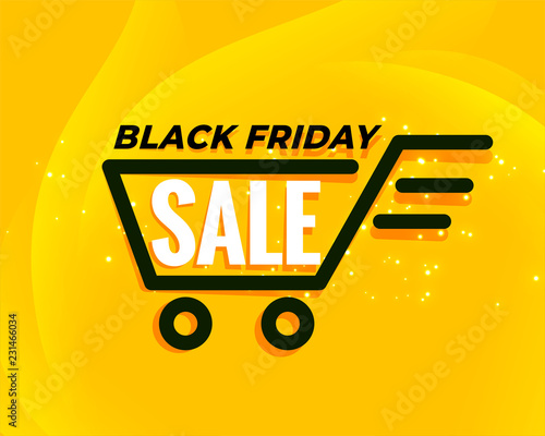 black friday shopping cart sale background
