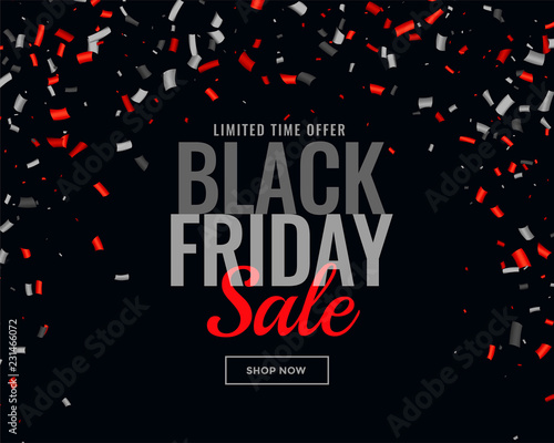 abstract black friday sale confetti background
