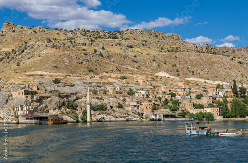 Halfeti, Turkey - Most of the village was submerged in the 1990s under the waters behind the dam on the Euphrates. Here in particular the old village nowadays