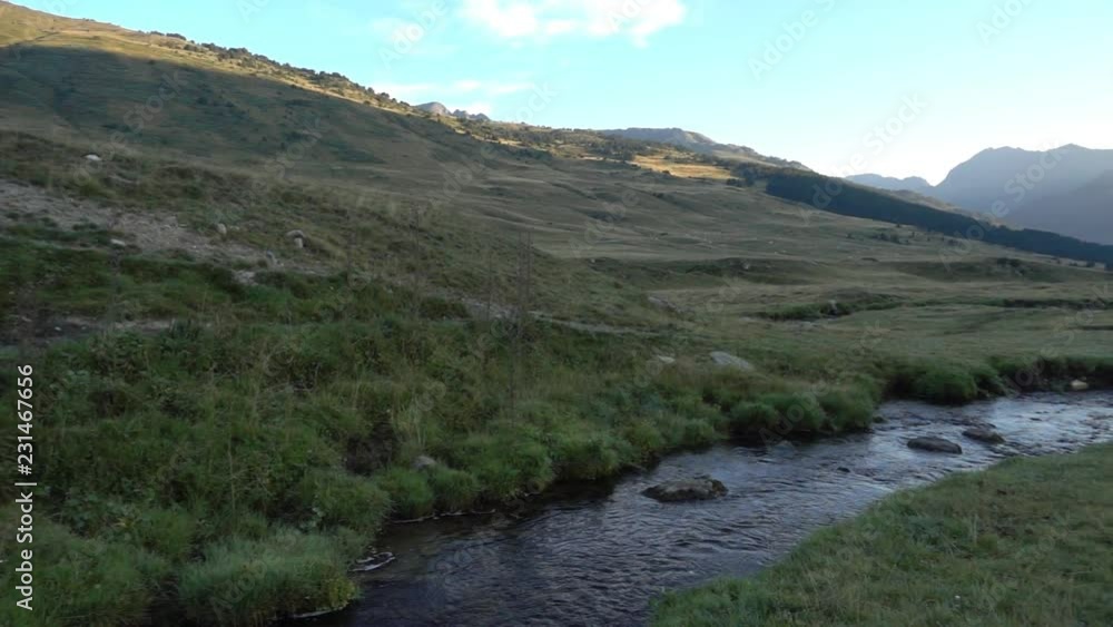 River by montgarri in the aran valley in summer River by montgarri in the aran valley in summer